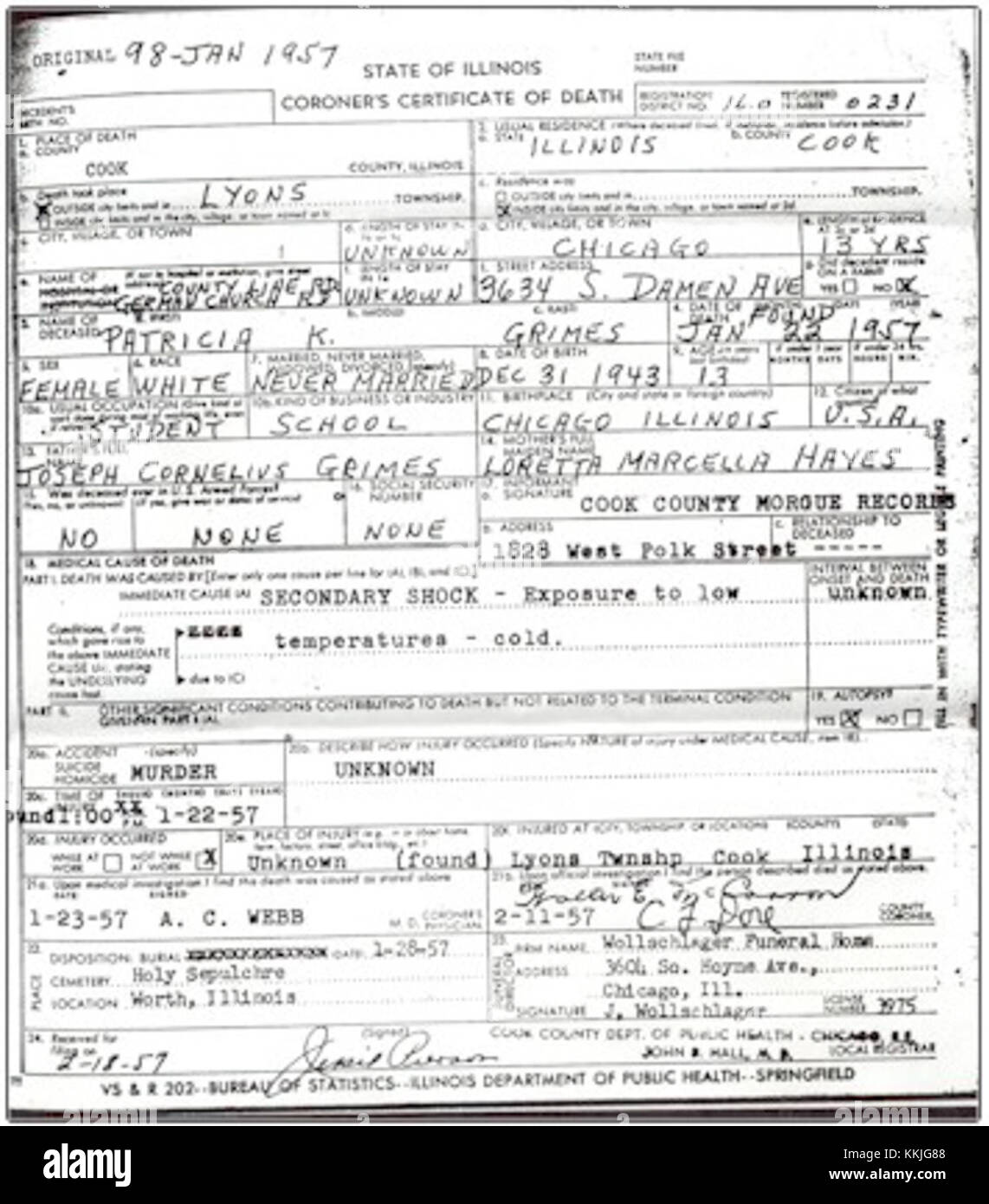 Autopsy report Fotos und Bildmaterial in hoher Auflösung Alamy(01)