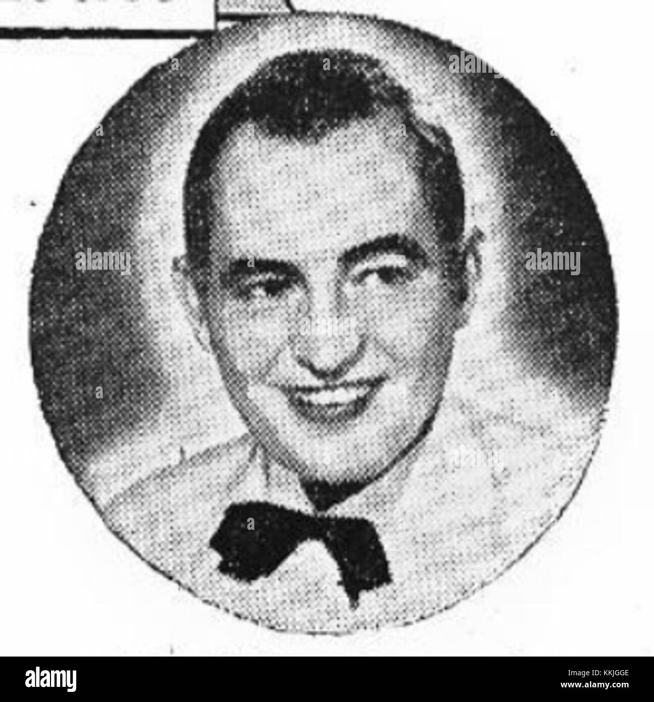 Eine Plakatwand mit Freddy Martin, einem amerikanischen Bandleader, der seine Popularität in der Musikindustrie während seiner Spitzenjahre widerspiegelt. Stockfoto