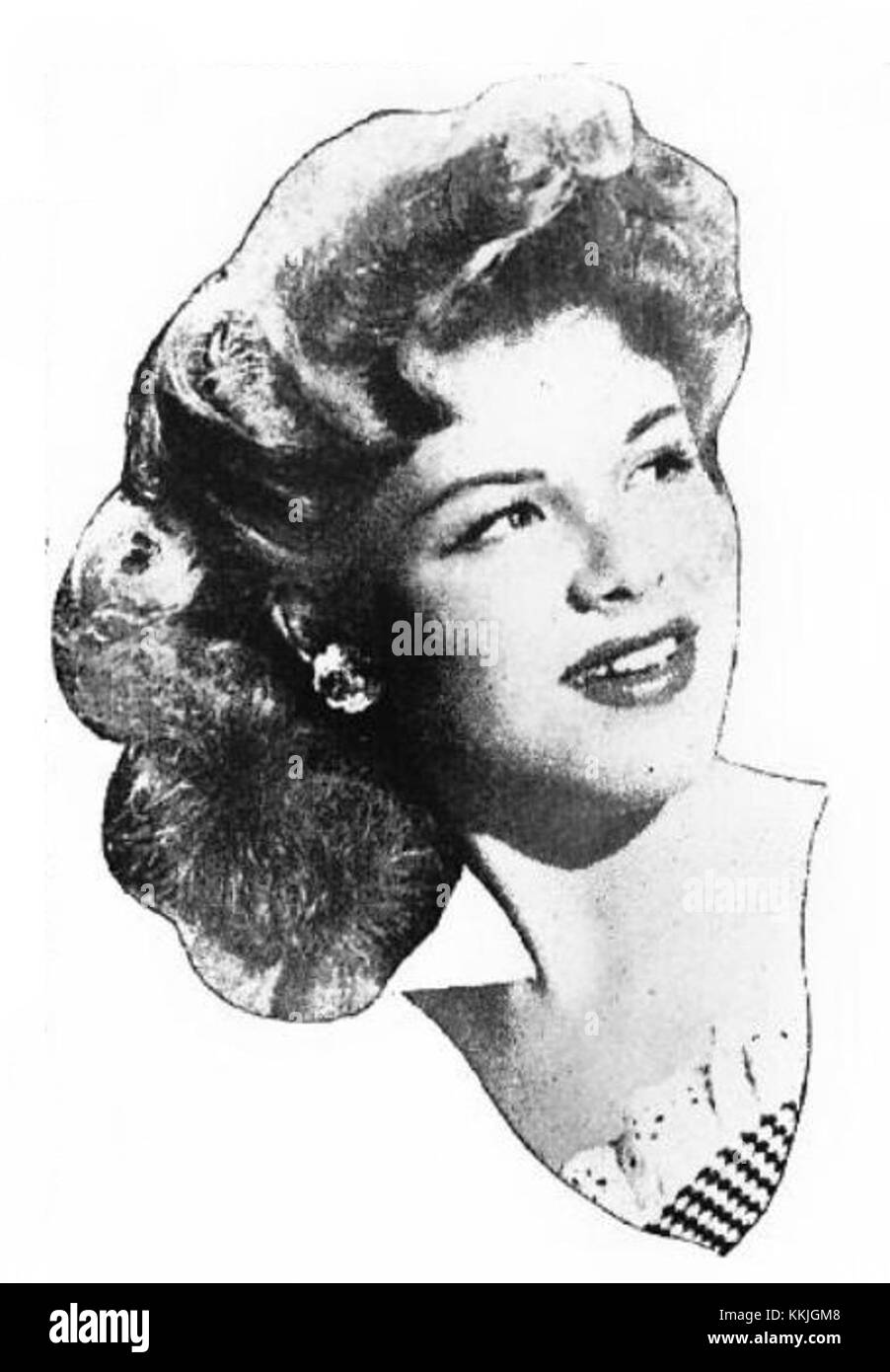 Eileen Barton war eine US-amerikanische Sängerin, die vor allem für ihre Hits in den 1940er Jahren bekannt war, darunter If I Would You Were Comin I'd've Baked a Cake. Sie erlangte Popularität durch ihre einzigartige Stimme und ihren Einfluss auf die Popmusik-Szene während dieser Zeit. Stockfoto