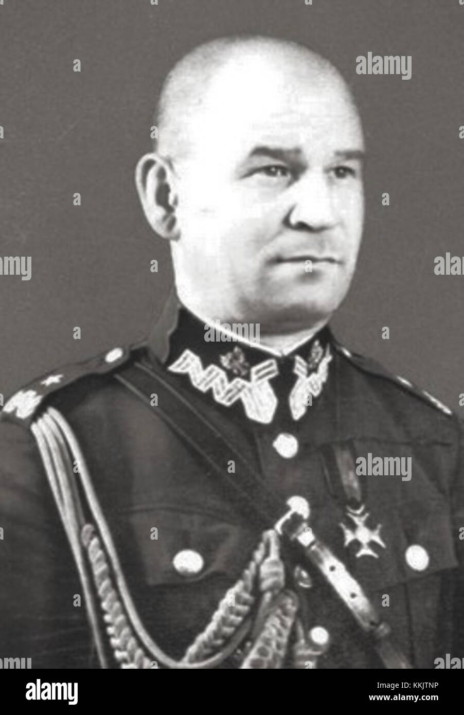 General JÃ³zef ZajÄ…c war ein bemerkenswerter polnischer Militärführer, der sich für seinen Dienst und seine Beiträge während des Krieges erinnerte. Er spielte eine wichtige Rolle in der polnischen Militärgeschichte und ihrem Kampf für die Unabhängigkeit. Stockfoto