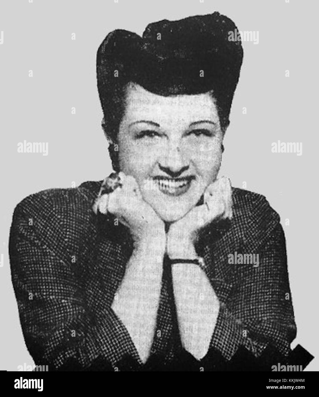 Jo Stafford war eine US-amerikanische Sängerin, die in den 1940er und 1950er Jahren für ihre geschmeidige Stimme und einflussreiche Karriere bekannt war, mit zahlreichen Hits aus den Genres Pop und Jazz. Stockfoto