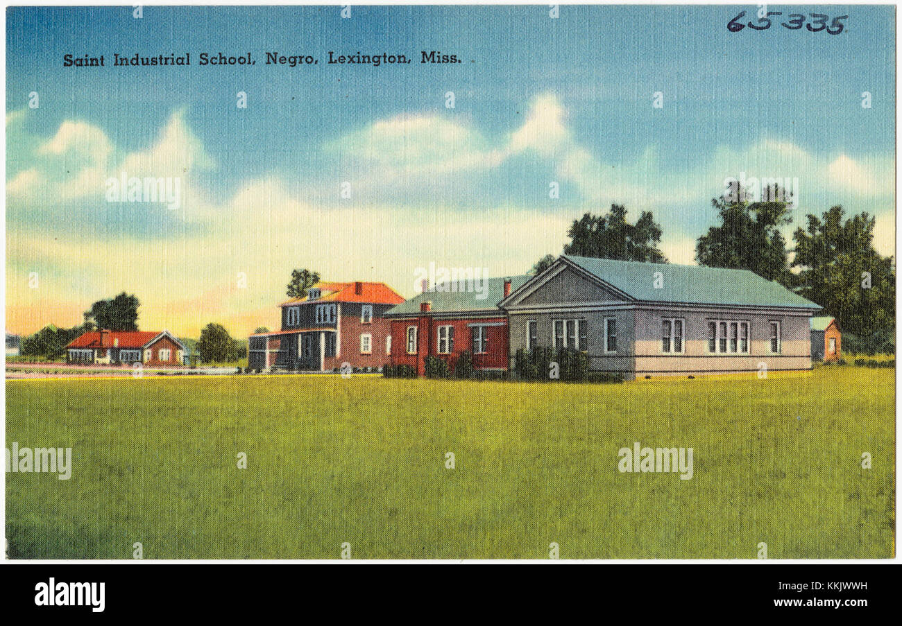 Die Saint Industrial School in Lexington, Mississippi, war eine Bildungseinrichtung für afroamerikanische Studenten, die eine Berufsausbildung und Ausbildung anbot. Die Schule spielte im frühen 20. Jahrhundert eine wichtige Rolle in der afroamerikanischen Gemeinschaft und trug zu Bildung und Ermächtigung während einer Zeit der Segregation bei. Stockfoto
