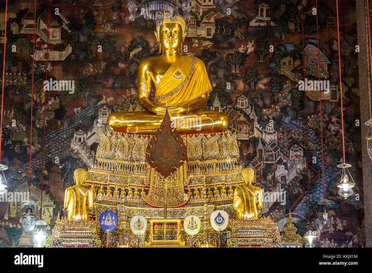 Bangkok, Thailand. Die Phra Ubosot (Ordination Halle) Der Wat Pho Tempel Komplex. Stockfoto