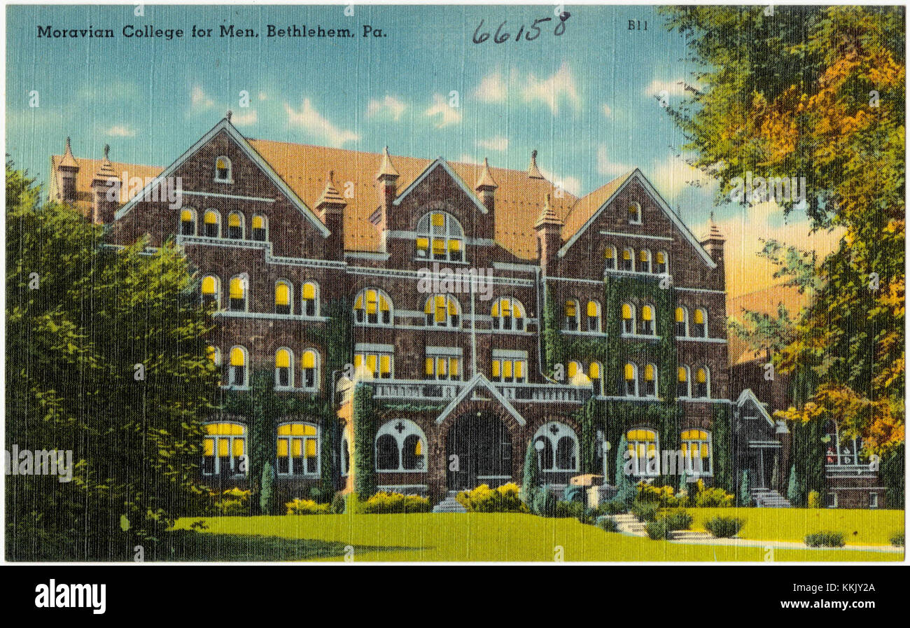 Mährische Männerschule, Bethlehem, Pa (66158) Stockfoto