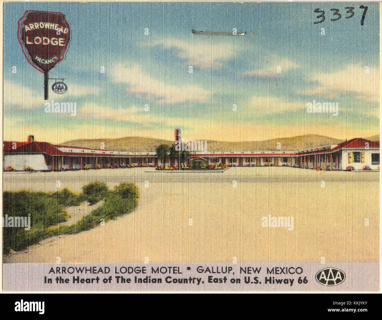 Arrowhead Lodge Motel, Gallup, New Mexico. Im Herzen des indischen Landes, Osten auf US Hiway 66 Stockfoto