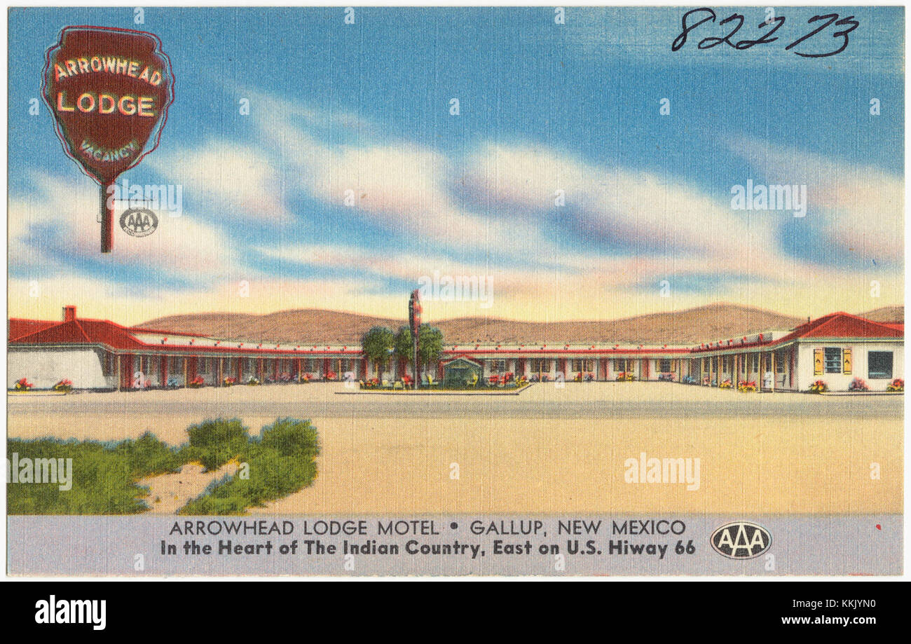 Arrowhead Lodge Motel, Gallup, New Mexico. Im Herzen des indischen Landes, Osten auf US Hiway 66 2 Stockfoto