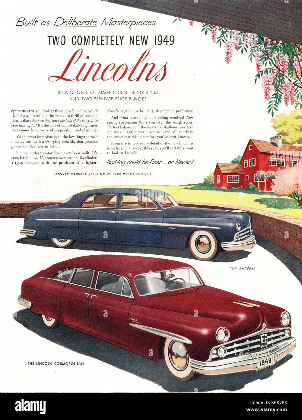 1948 US-Magazin Chevrolet Lincoln Auto Anzeige Stockfoto