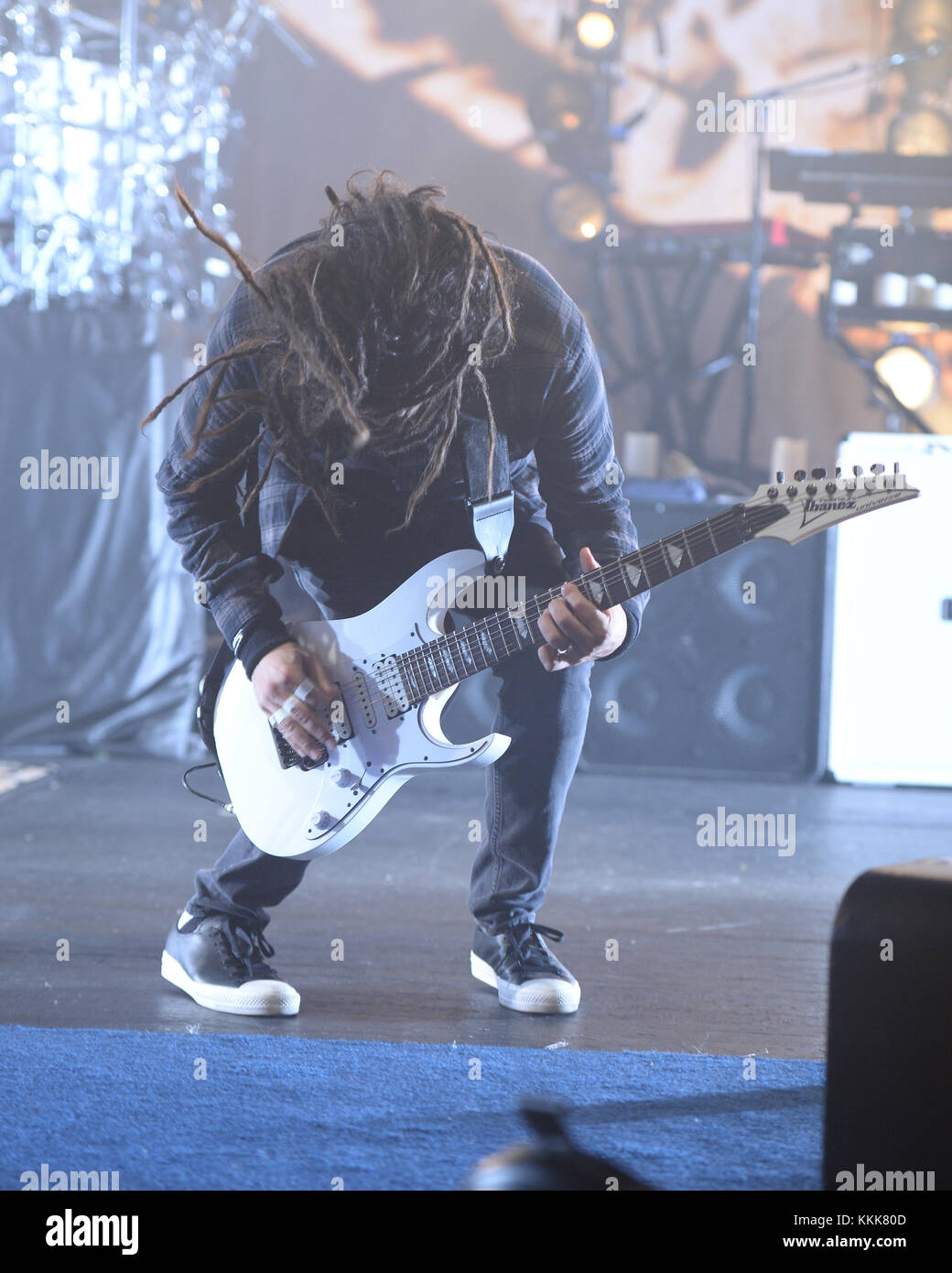 Miami Beach, FL - 16. Oktober: Jonathan Davis von Korn führt im fillmore am 16. Oktober 2015 in Miami Beach, Florida Personen: James munky Shaffer Stockfoto