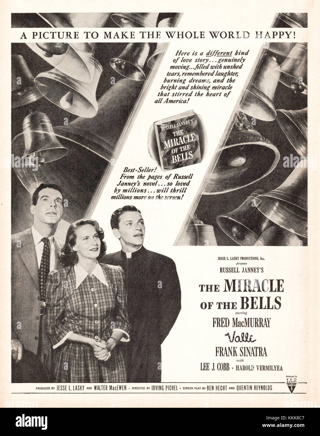 1948 US-Magazin 'Wunder von Glocken' Film Advert Stockfoto
