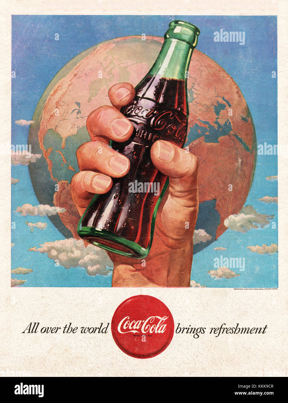 1947 US-Magazin Coca Cola Werbung Stockfotografie - Alamy