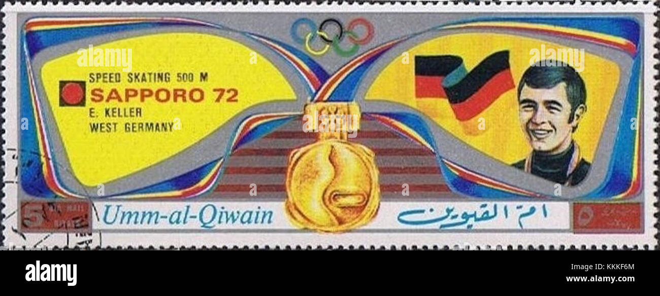 1972 Briefmarke von Umm al-Quwain Erhard Keller Stockfoto