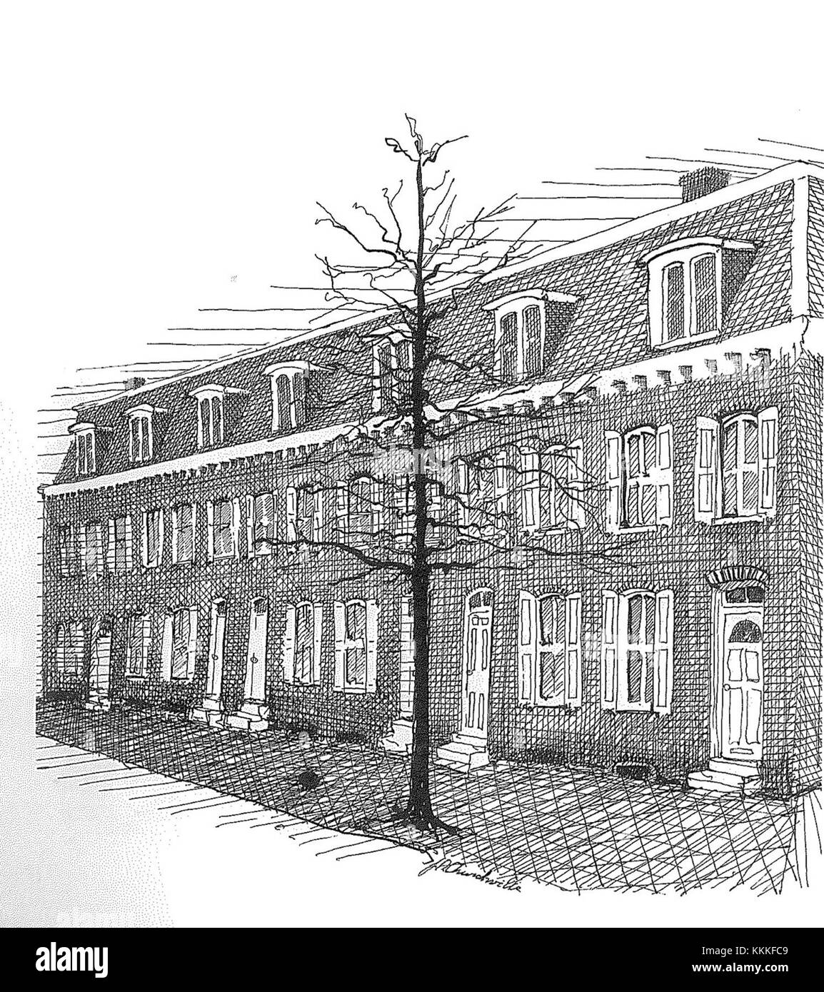 Dieses Bild von „MEDIA A Tribute“ zeigt einen Blick auf die Front Street von der Plum Street und bietet einen Einblick in das urbane Leben und die Architektur. Die Szene wird in einem historischen oder kulturellen Kontext erfasst und hebt die wichtigsten Merkmale der Gegend hervor. Stockfoto