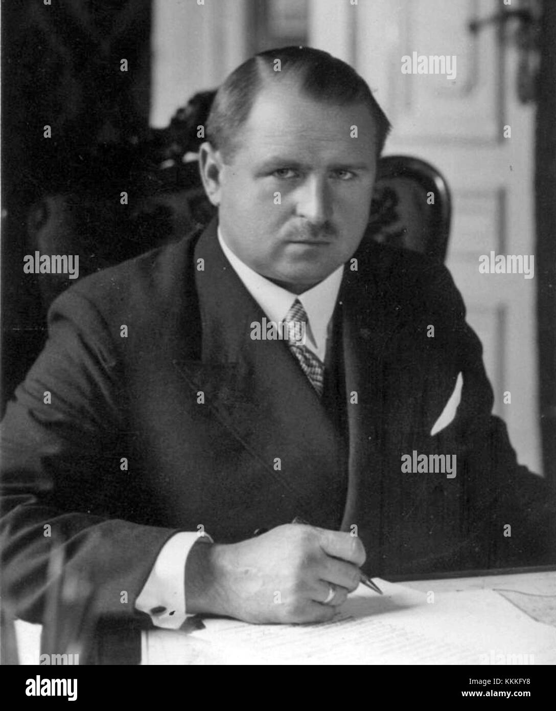 Stefan Starzynski war ein polnischer Politiker und Persönlichkeit des öffentlichen Lebens, der für seine Beiträge zur politischen Szene Polens im 20. Jahrhundert bekannt war. Stockfoto