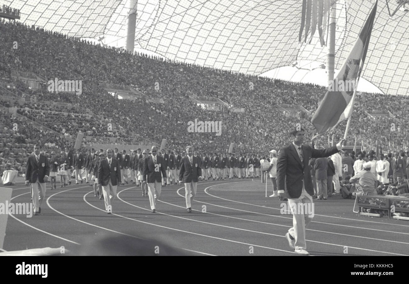 Eröffnungszeremonie der Olympischen Sommerspiele 1972 Rumänien Stockfoto