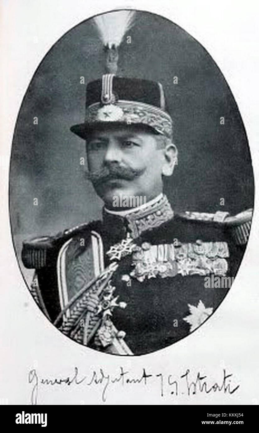 General Ioan Istrate war ein rumänischer Militärführer, der während des Ersten Weltkriegs eine wichtige Rolle bei den militärischen Operationen des Landes spielte. Stockfoto