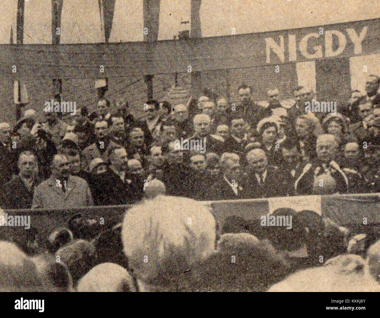 Der zwanzigste Jahrestag der Befreiung des KL Auschwitz Stockfoto