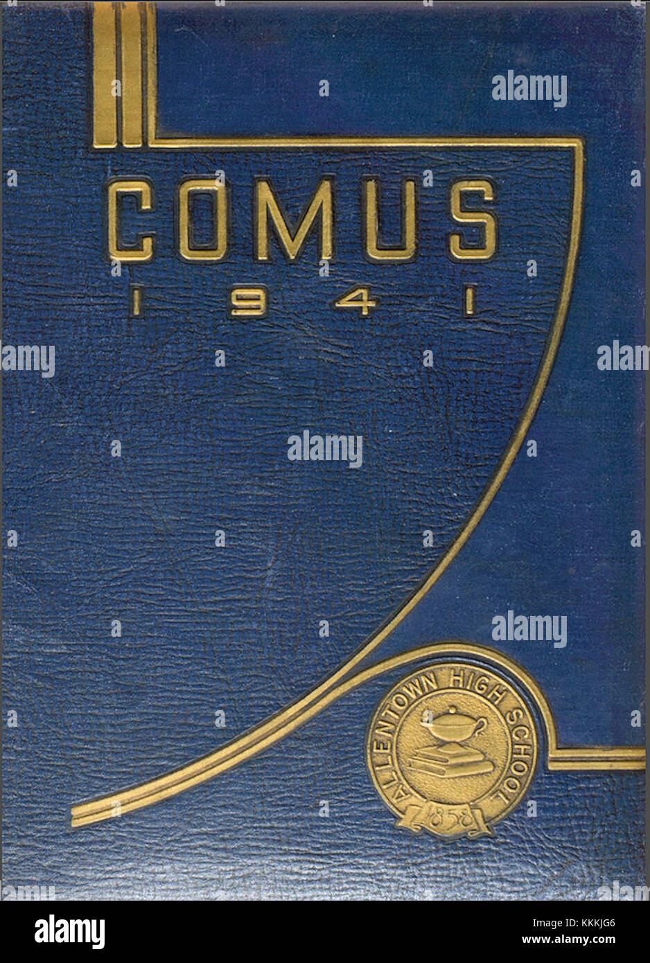 Dieses Jahrbuch der Allentown High School 1941 in Pennsylvania erfasst die Abschlussklasse und bietet Einblicke in das Schülerleben und die Schulaktivitäten in den frühen 1940er Jahren Stockfoto