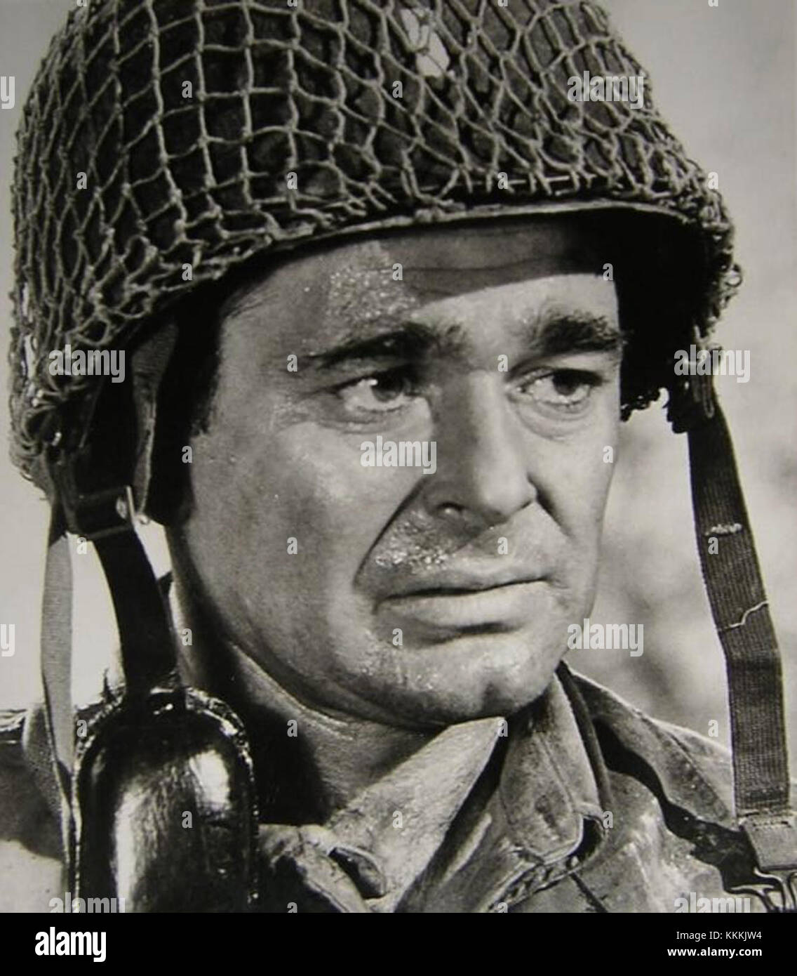 Die Publicity aus dem Film *der längste Tag* aus dem Jahr 1962 zeigt den Schauspieler Stuart Whitman. Der Film basiert auf den D-Day Landings und ist ein Meilenstein im Kriegskino, wobei Whitman eine Schlüsselrolle in der Besetzung spielt. Stockfoto
