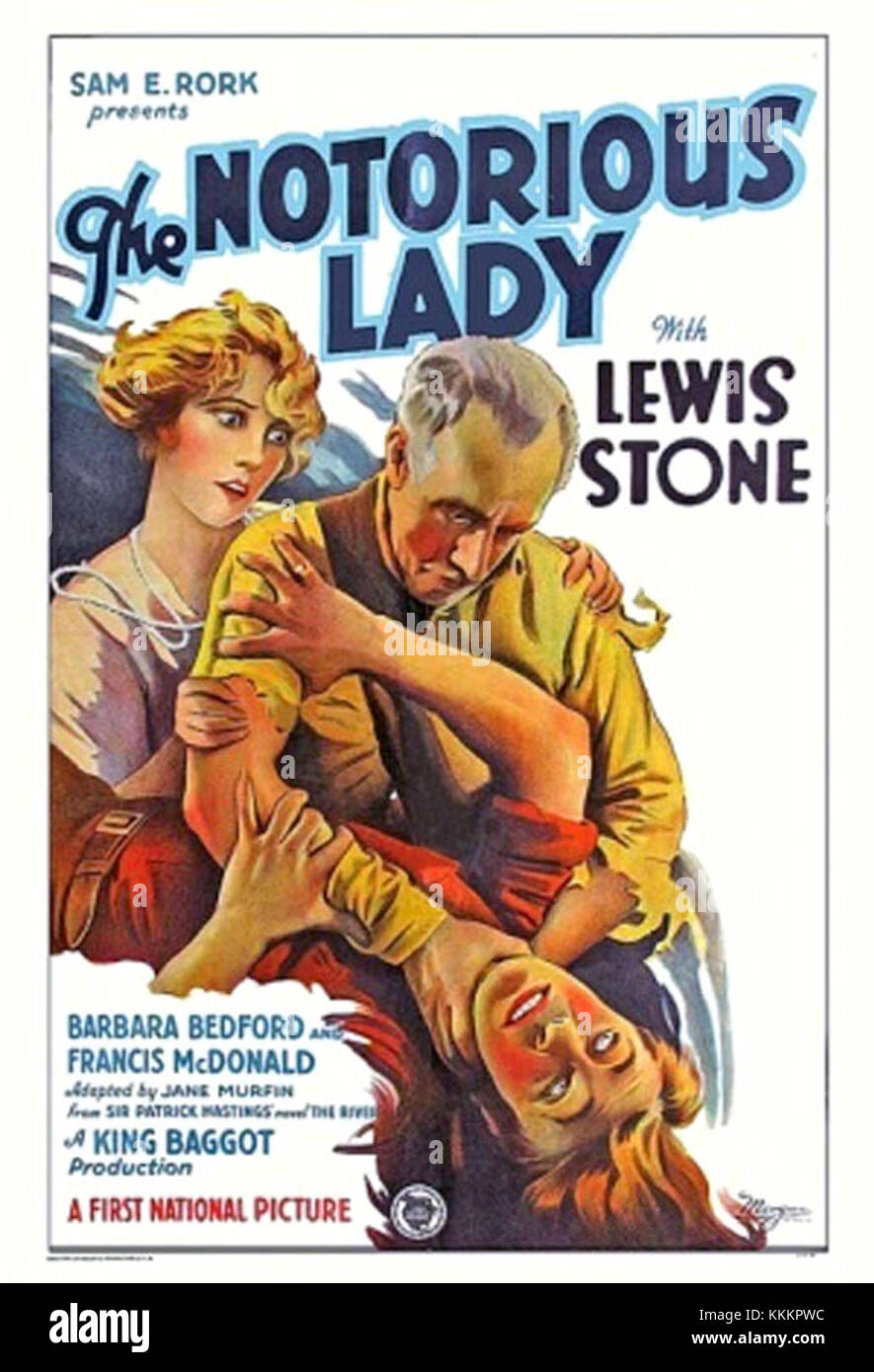 „Notorious Lady“-Poster Stockfoto