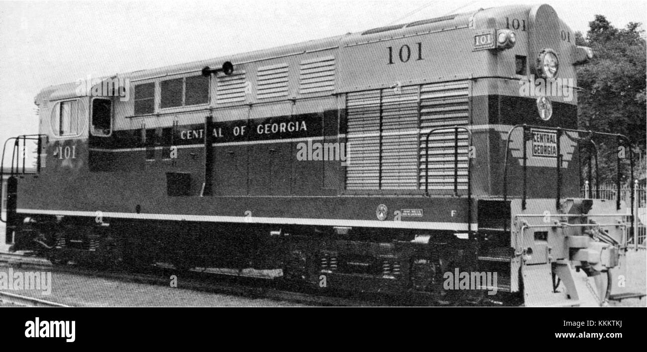 Die Fairbanks Morse FM H-15-44 ist eine dieselelektrische Lokomotive in Nordamerika, die für ihre Vielseitigkeit und Leistung bekannt ist. Er wurde Mitte des 20. Jahrhunderts im Güterverkehr eingesetzt. Stockfoto