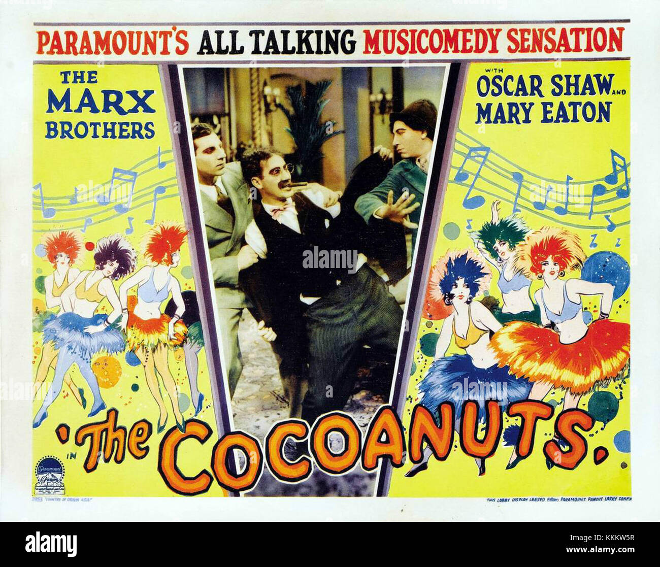 Cocoanuts Lobby-Karte Stockfoto