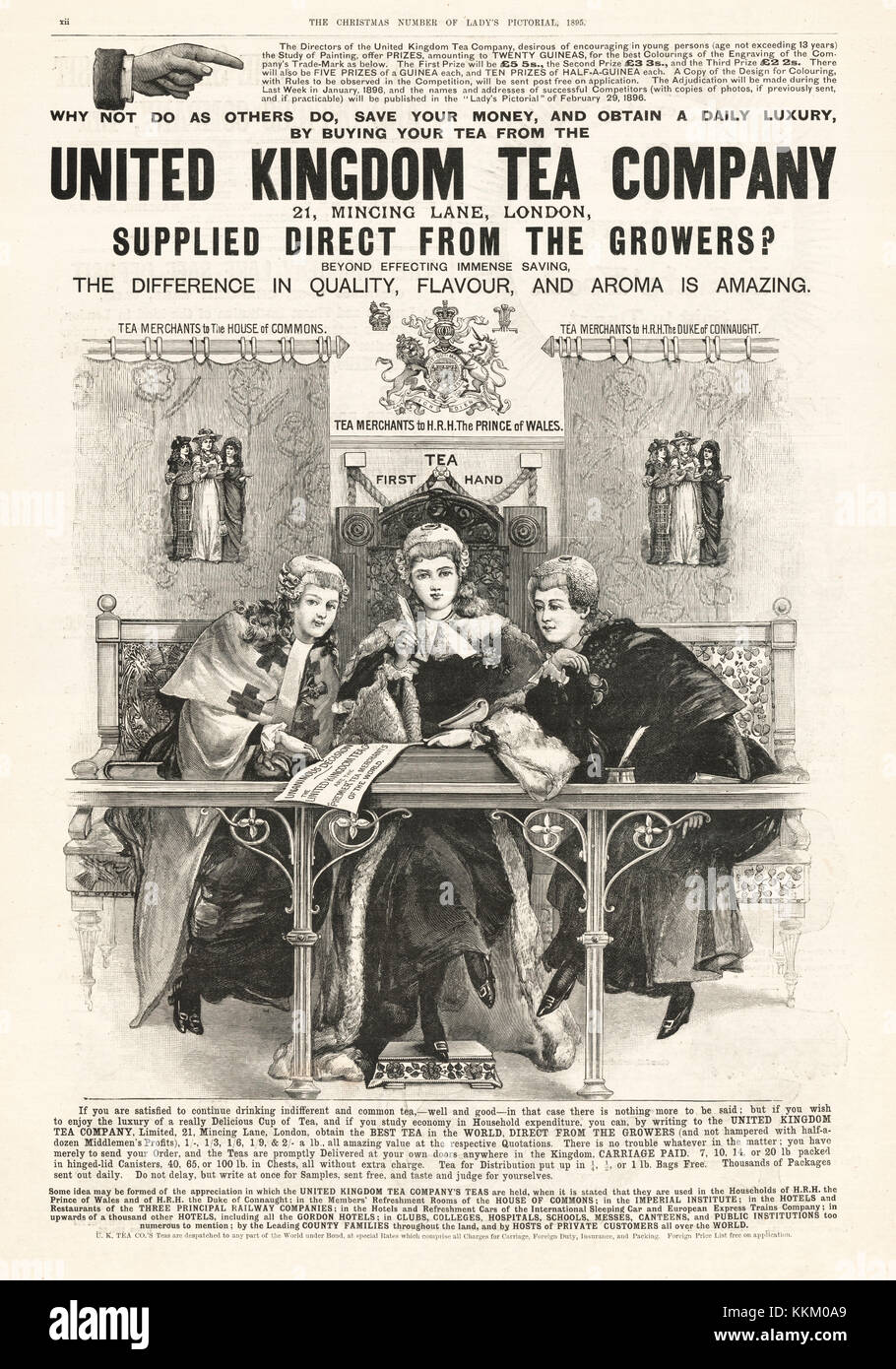 1895 UK Magazin Vereinigtes Königreich Kaffee Firma aufmerksam Stockfoto