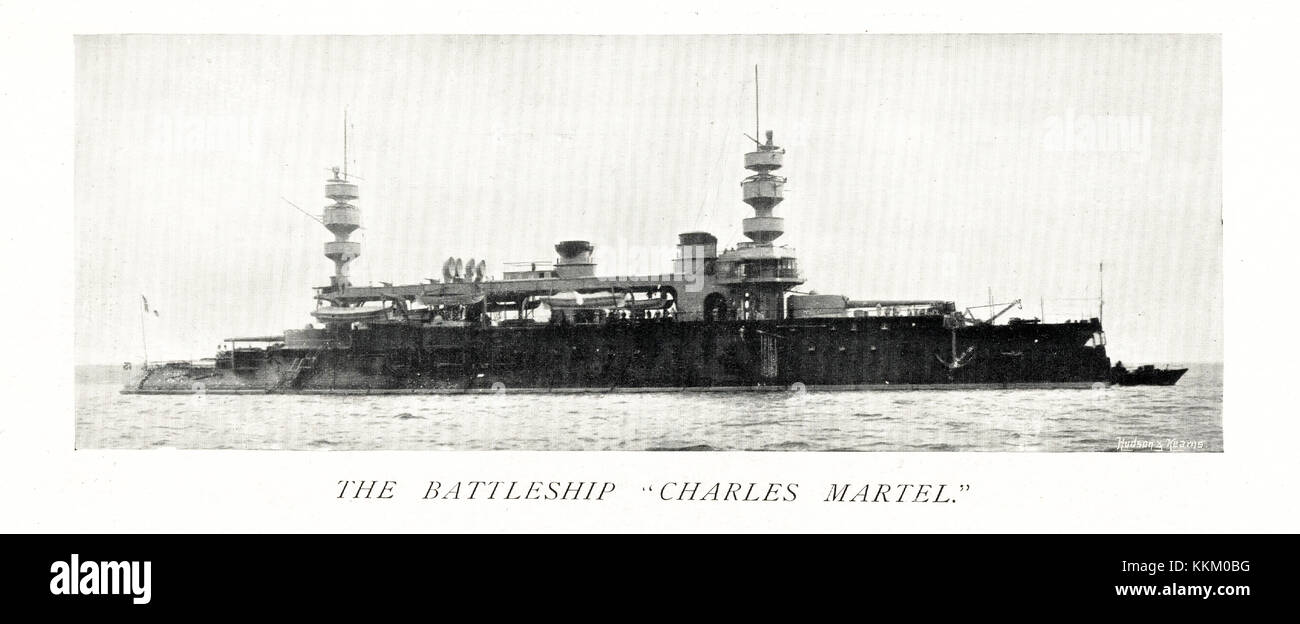 1897 Französische Schlachtschiff Charles Martel Stockfoto