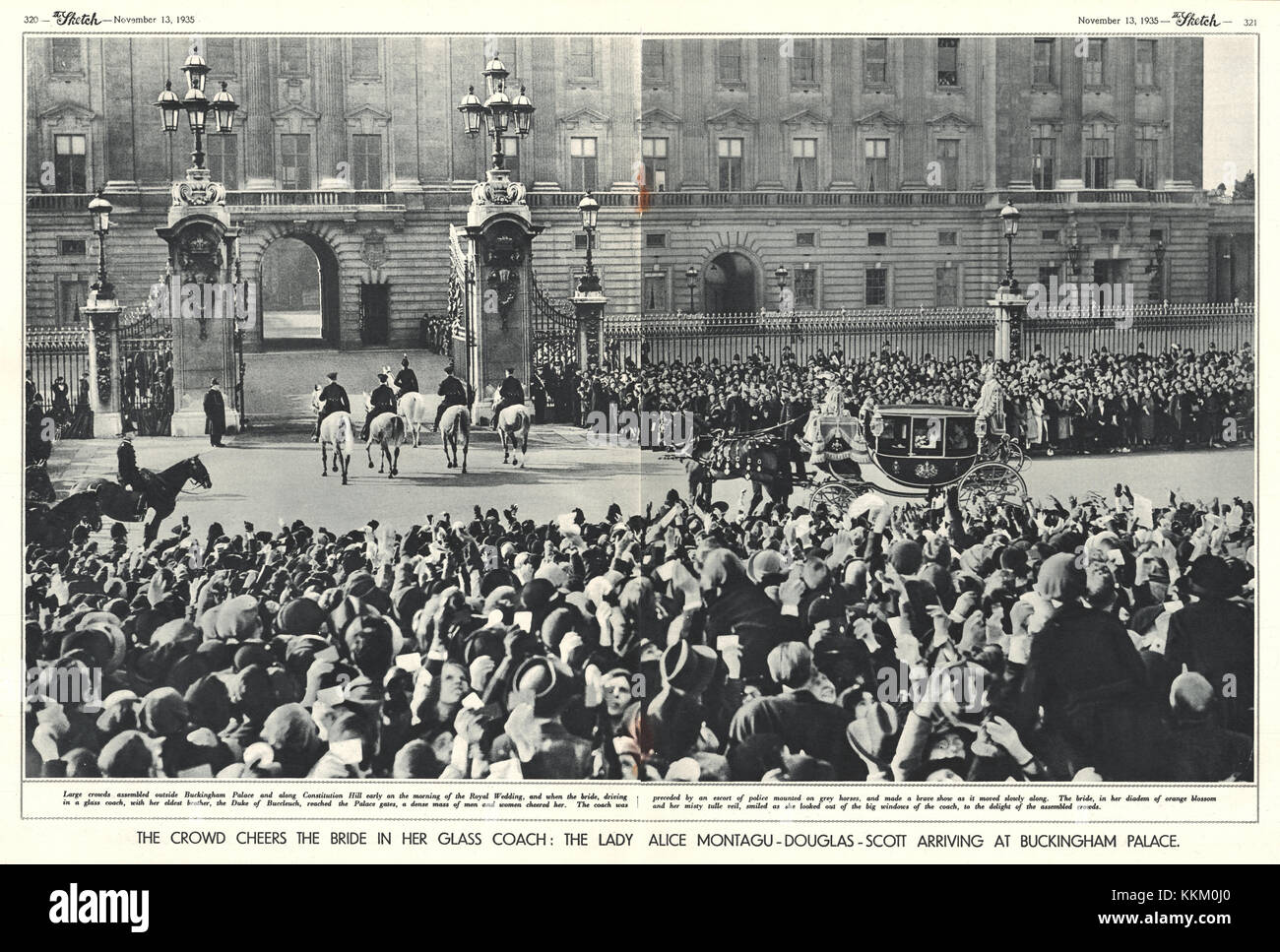 1935 Die Skizze Hochzeit der Herzog von Gloucester Stockfoto