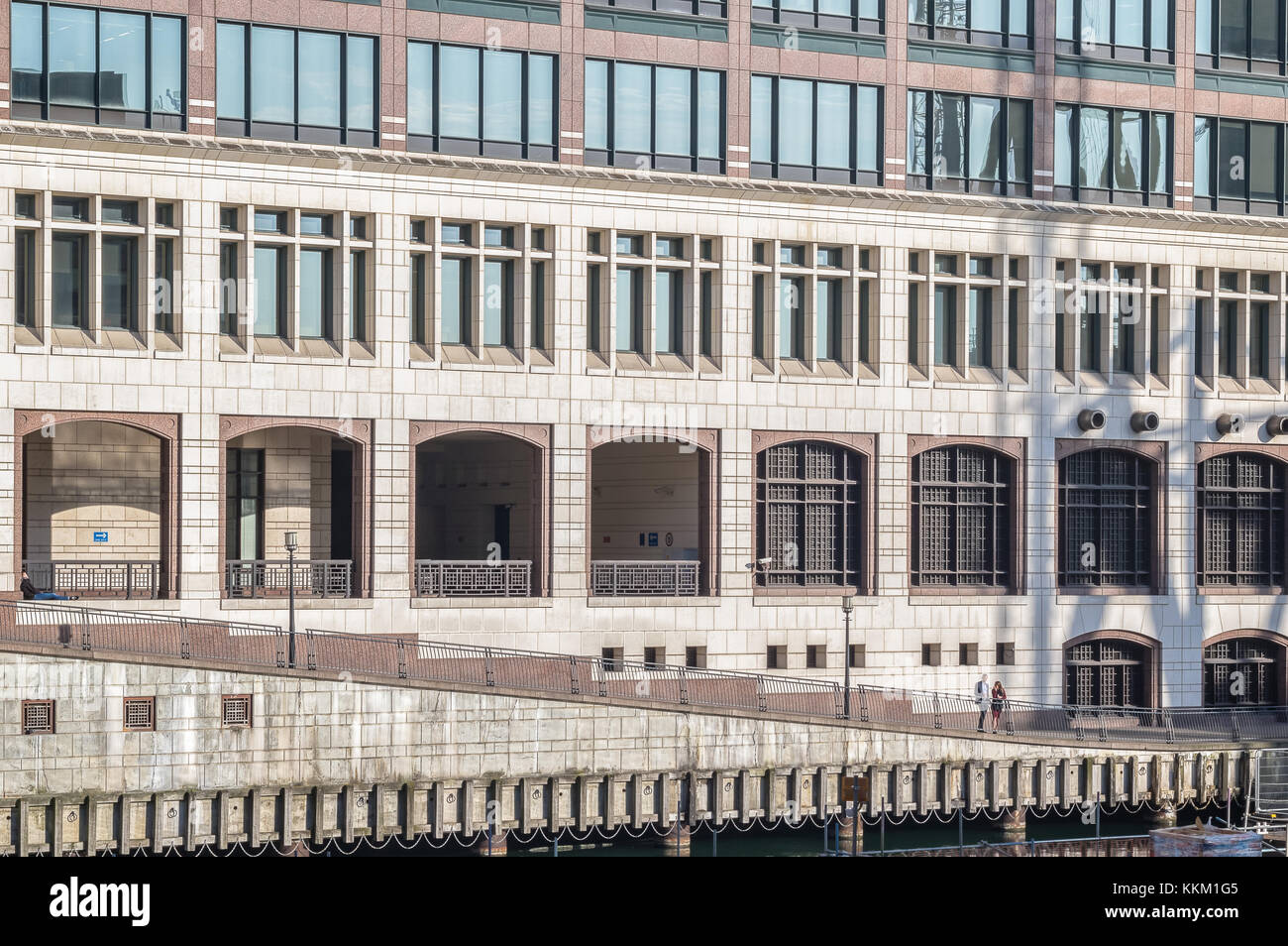 Dockside Bürogebäude in Canary Wharf, London Stockfoto