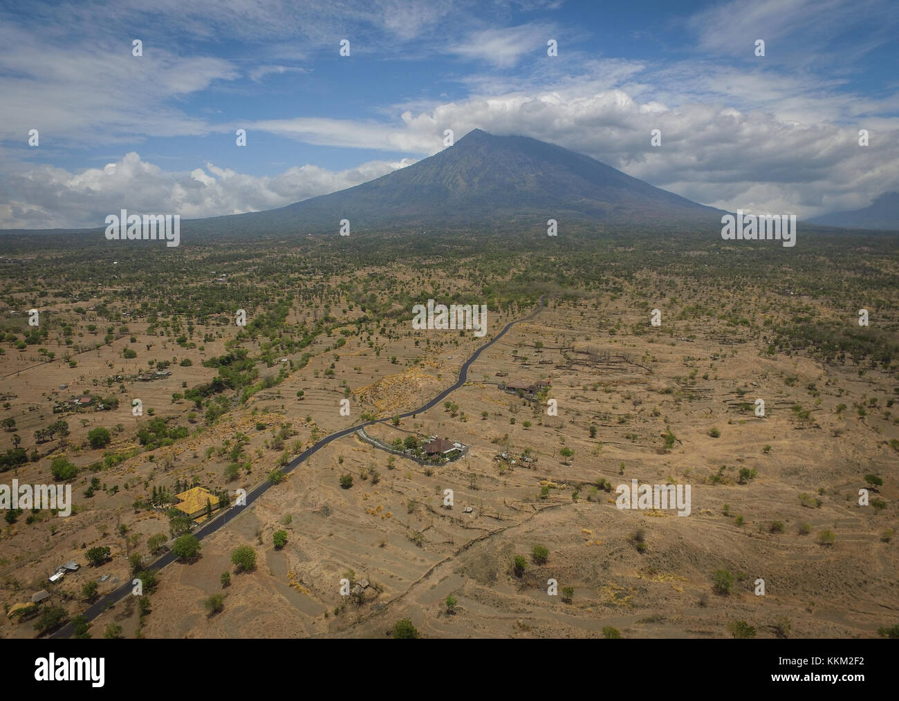 Die Nordseite des Mount Agung in Karangasem Bali Stockfoto