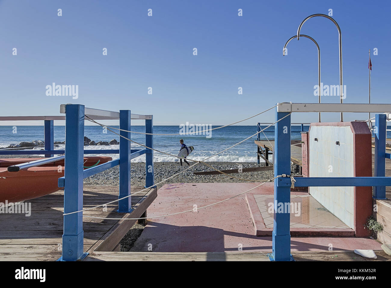 Levanto Strand in Italien Stockfoto