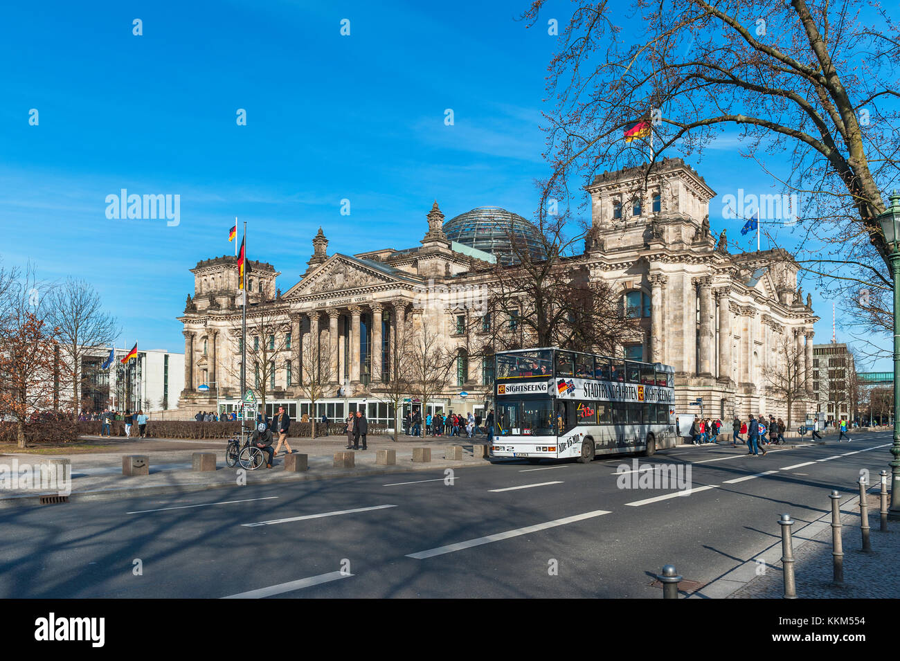 Blick auf den Bundestag. Berlin Stockfoto