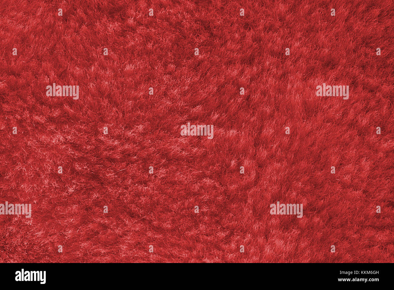 Red shaggy Haut eines Tieres closeup Textur, Pelz Textur. Stockfoto