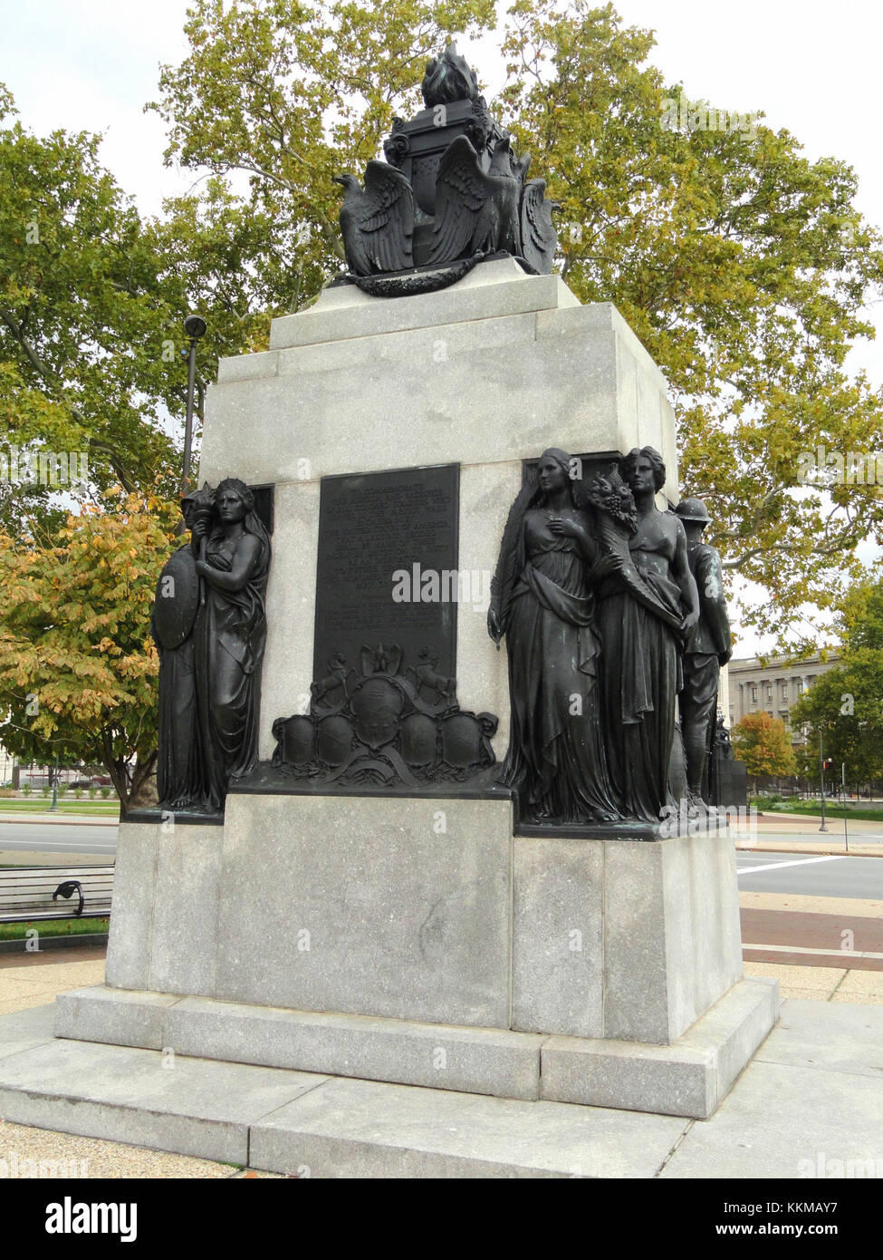 Das All Wars Memorial für farbige Soldaten und Seeleute in Philadelphia ehrt afroamerikanische Soldaten und Seeleute, die in verschiedenen US-Kriegen gedient haben. Die Gedenkstätte würdigt ihre Beiträge und Opfer. Stockfoto