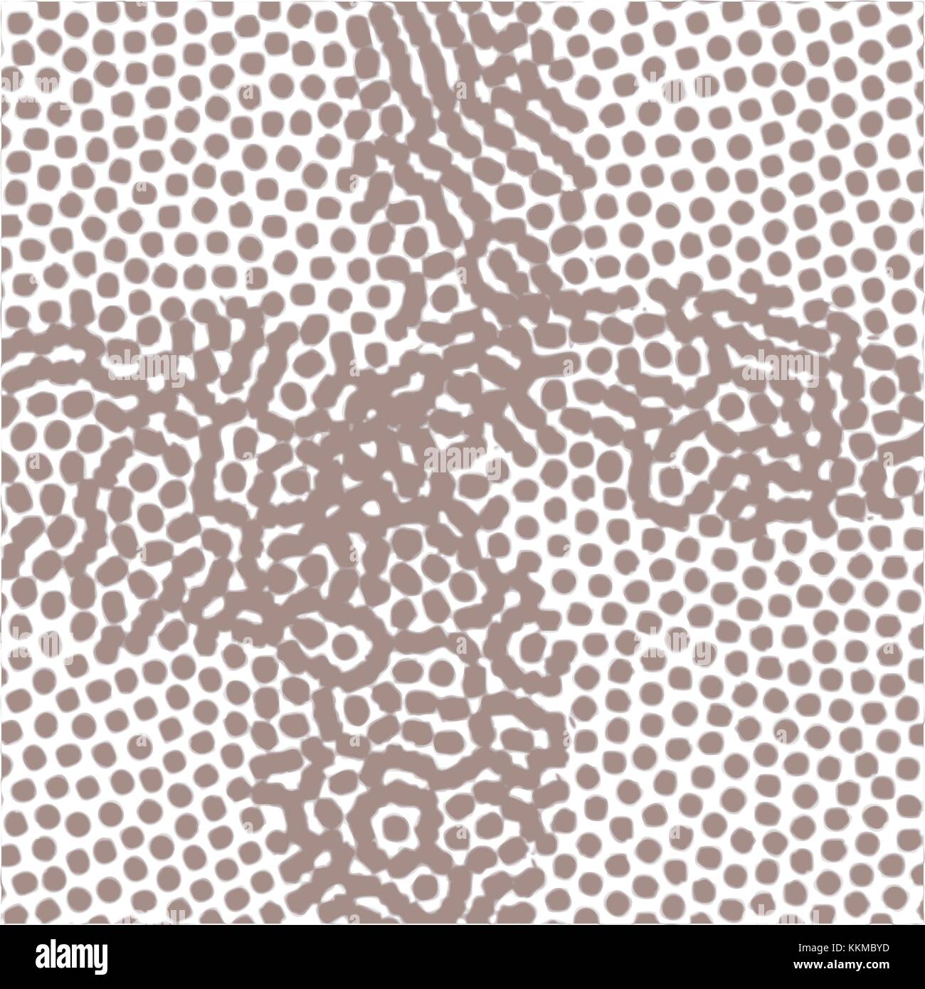 Braun aquarell Dot Pattern in Form von Clover treibt auf weißem Hintergrund, Vector Illustration Stock Vektor