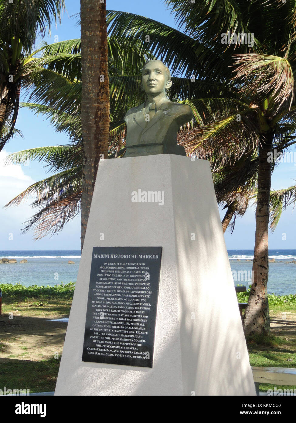 Apolinario Mabini historische Marker - Krieg im Pazifik National Historischer Park (Asan Beach Unit) - DSC00849 Stockfoto