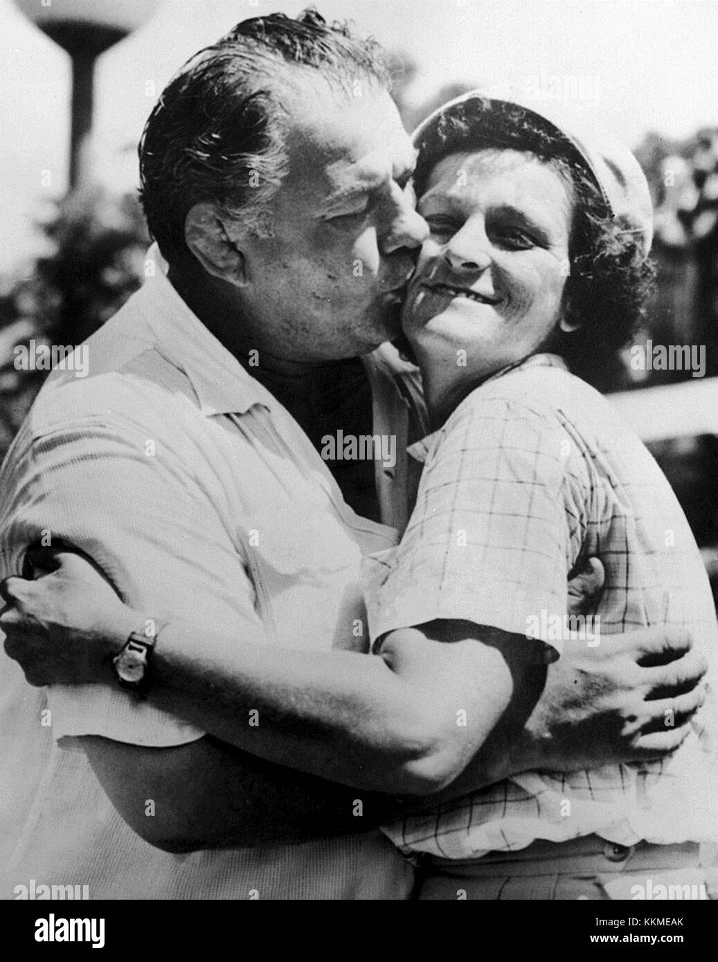 George und Babe Zaharias waren prominente Persönlichkeiten im Sport, bekannt für ihre Leistungen in der Leichtathletik. Babe Zaharias war eine gefeierte Sportlerin. Stockfoto