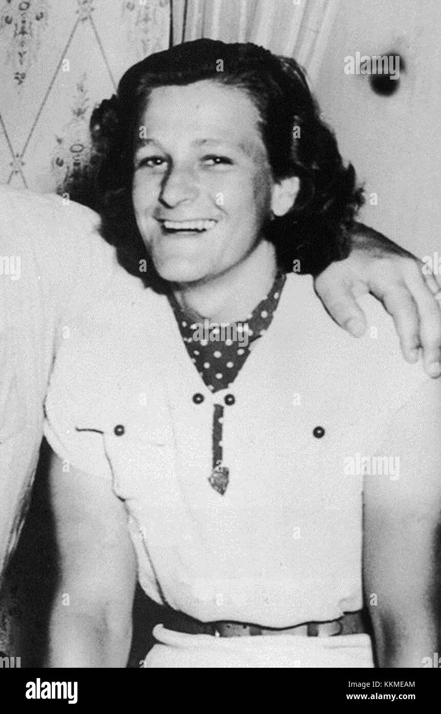 Babe Didrikson Zaharias war eine legendäre amerikanische Athletin, die für ihre Leistungen in verschiedenen Sportarten bekannt war. Dieses Bild aus dem Jahr 1938 unterstreicht ihre Prominenz in der Sportwelt während ihrer Karriere. Stockfoto