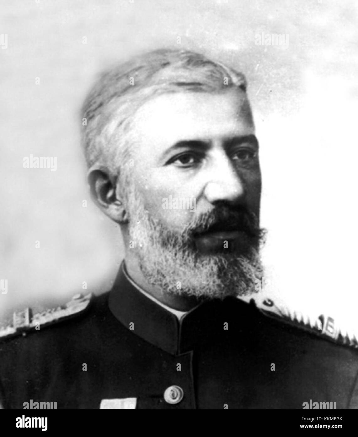 General Dimitrie Lambru, ein rumänischer Militärführer, ist auf diesem Bild von 1916 zu sehen, das für seine Führung während des Ersten Weltkriegs und seine Rolle bei den Operationen der rumänischen Armee während des Krieges bekannt ist. Stockfoto