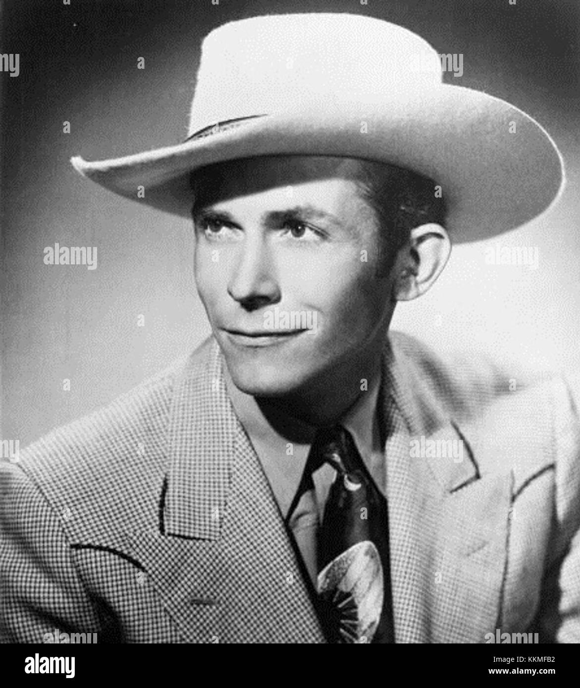 NASHVILLE - UM 1948: Countrysänger Hank Williams posiert für ein Porträt um 1948 in Nashville Tennessee. (Foto: Michael Ochs Archives/Getty Images) Hank Williams MGM Records 1948 - Cropped Stockfoto