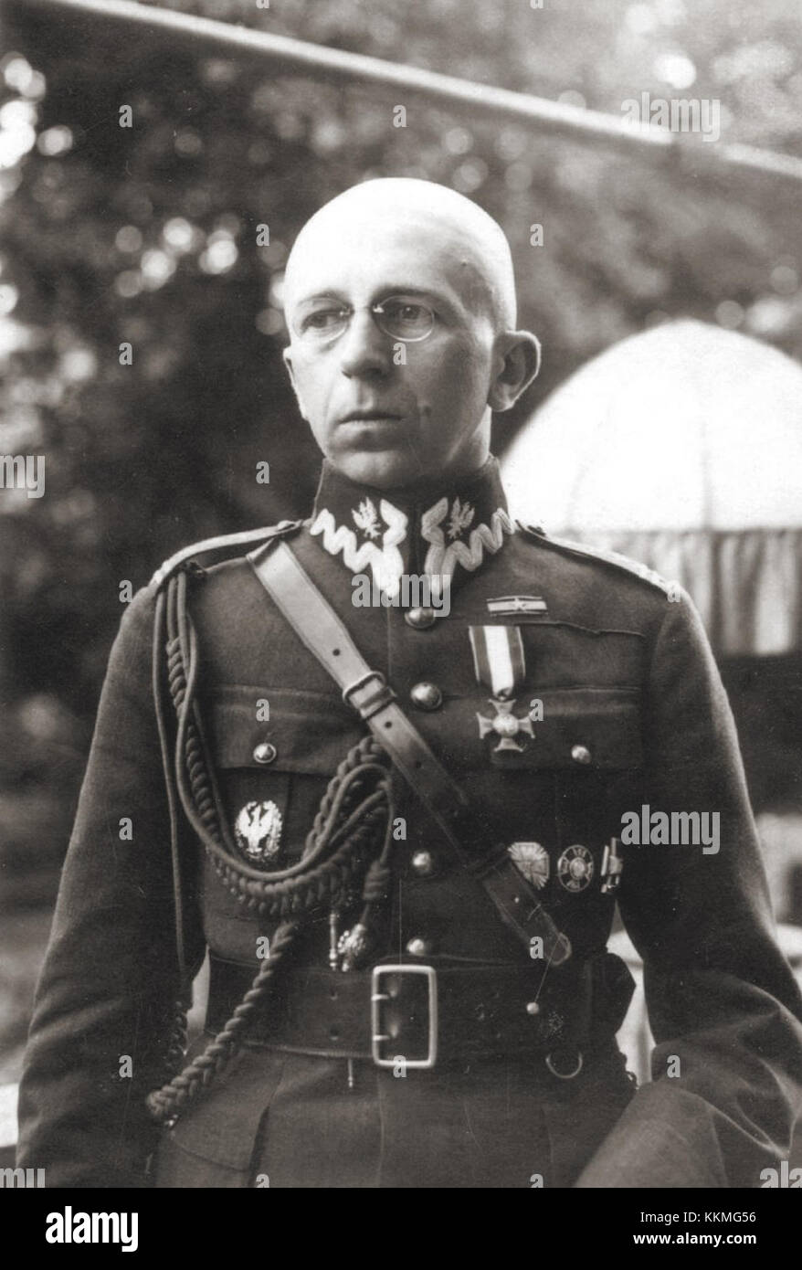 Adam Koc war ein prominenter polnischer Politiker und Militärführer, bekannt für seine Arbeit in der Zwischenkriegszeit. Seine Beiträge waren bedeutend für die polnische nationale Sicherheit und Politik. Stockfoto