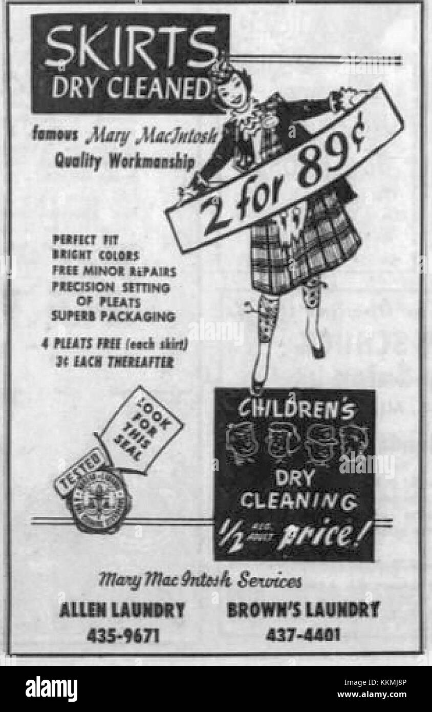 Foto aus dem Jahr 1964: Browns White City Laundry und Allen Laundry Establishments in Allentown, Pennsylvania. Stockfoto