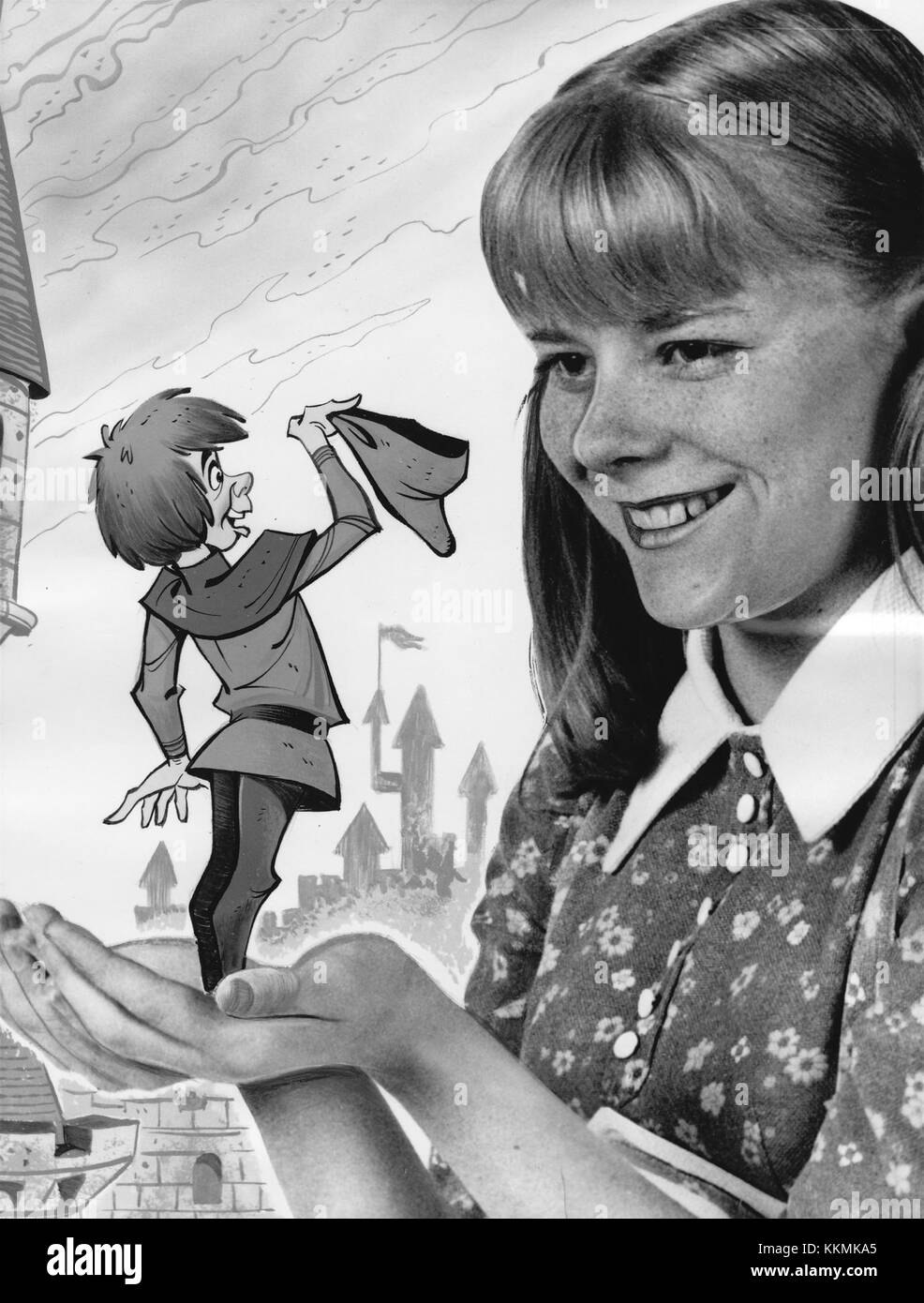 Die 1968 erschienene Ausgabe von „The New Adventures of Huck Finn“ von Luann Haslam zeigt ein Cover-Design, das die Essenz von Mark Twainâ klassischem Roman widerspiegelt. Das Cover spiegelt den abenteuerlichen Geist und die Themen der Freiheit und Entdeckungsreise aus der ursprünglichen Geschichte wider und bietet gleichzeitig eine moderne künstlerische Interpretation. Stockfoto