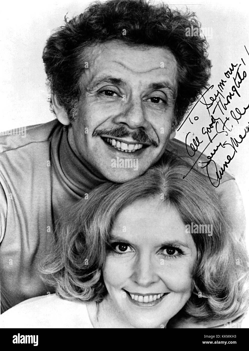 Jerry Stiller und Anne Meara waren ein berühmtes Comedy-Duo, das für ihre TV- und Filmauftritte bekannt war. Ihre Partnerschaft prägte die komödiantische Landschaft des 20. Jahrhunderts. Stockfoto