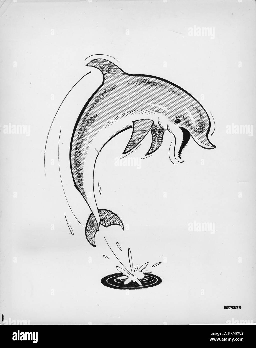 Flipper TV Serie Illustration 1960er Stockfoto