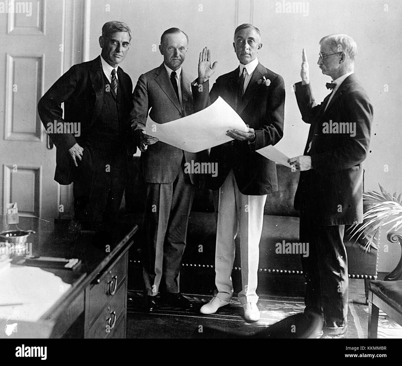 Ein historisches Bild von Coolidge Slemp, das sich wahrscheinlich auf eine Persönlichkeit oder ein bemerkenswertes Ereignis im frühen 20. Jahrhundert bezieht. Stockfoto