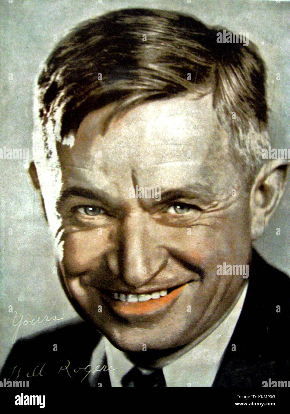 Will Rogers - 1940er Jahre - Farbe Stockfoto