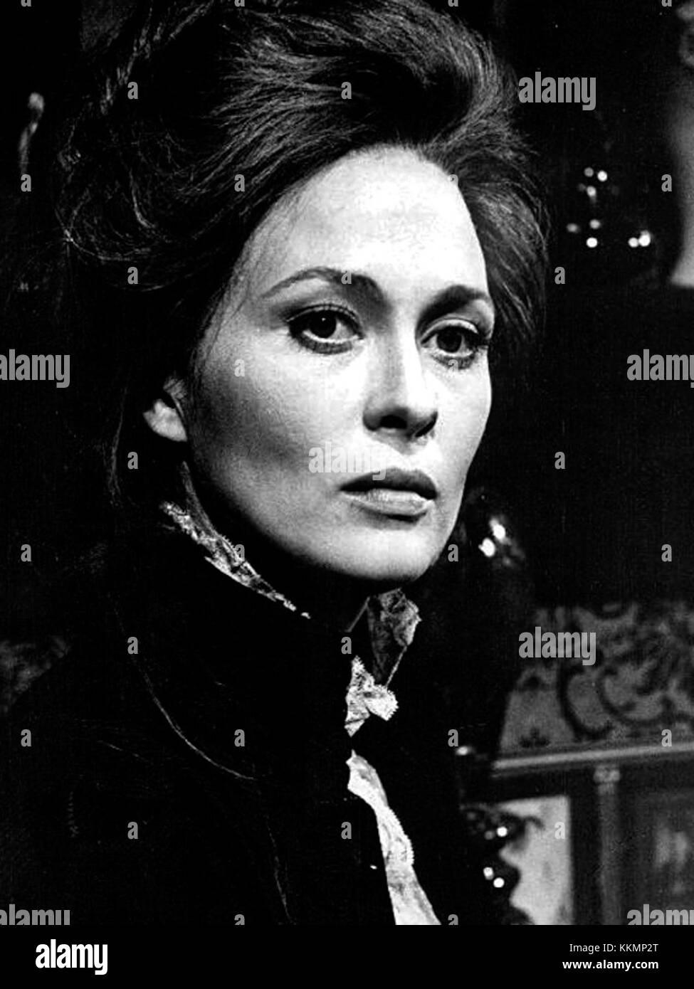 1971 spielte Faye Dunaway Kathleen Stanton in der PBS-Produktion von Hogan's Goat. Diese TV-Adaption von William Alfreds Stück zeigt Dunaways fesselnde Leistung als Ehefrau eines jungen irischen Bezirksmanns, der sich politischen und persönlichen Herausforderungen stellt. Stockfoto