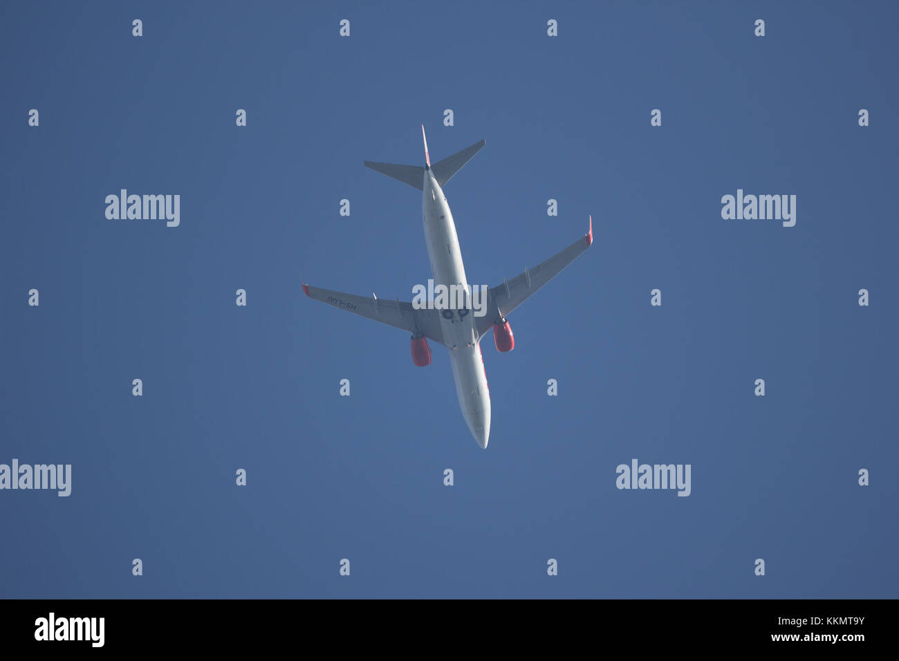 CHIANG MAI, THAILAND - 25. NOVEMBER 2017: HS-LUU Boeing 737-800 der Thai Lion Air Airline. Von Chiangmai Flughafen in Bangkok. Stockfoto