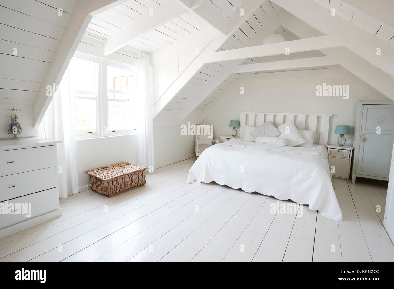 Innenansicht mit schönen hellen und luftigen Kind Schlafzimmer Stockfoto